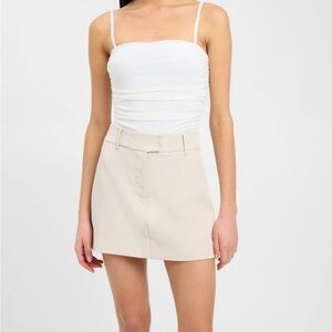 Kookai Cream Mini Skirt